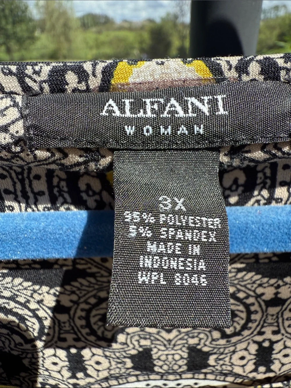 Alfani Blue Paisley-Print Long Sleeve Top